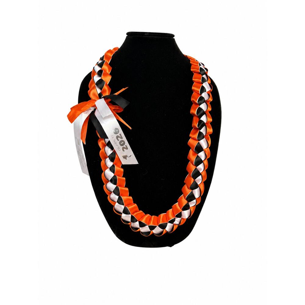 Orange, Black & White Graduation Lei Class of 2026
